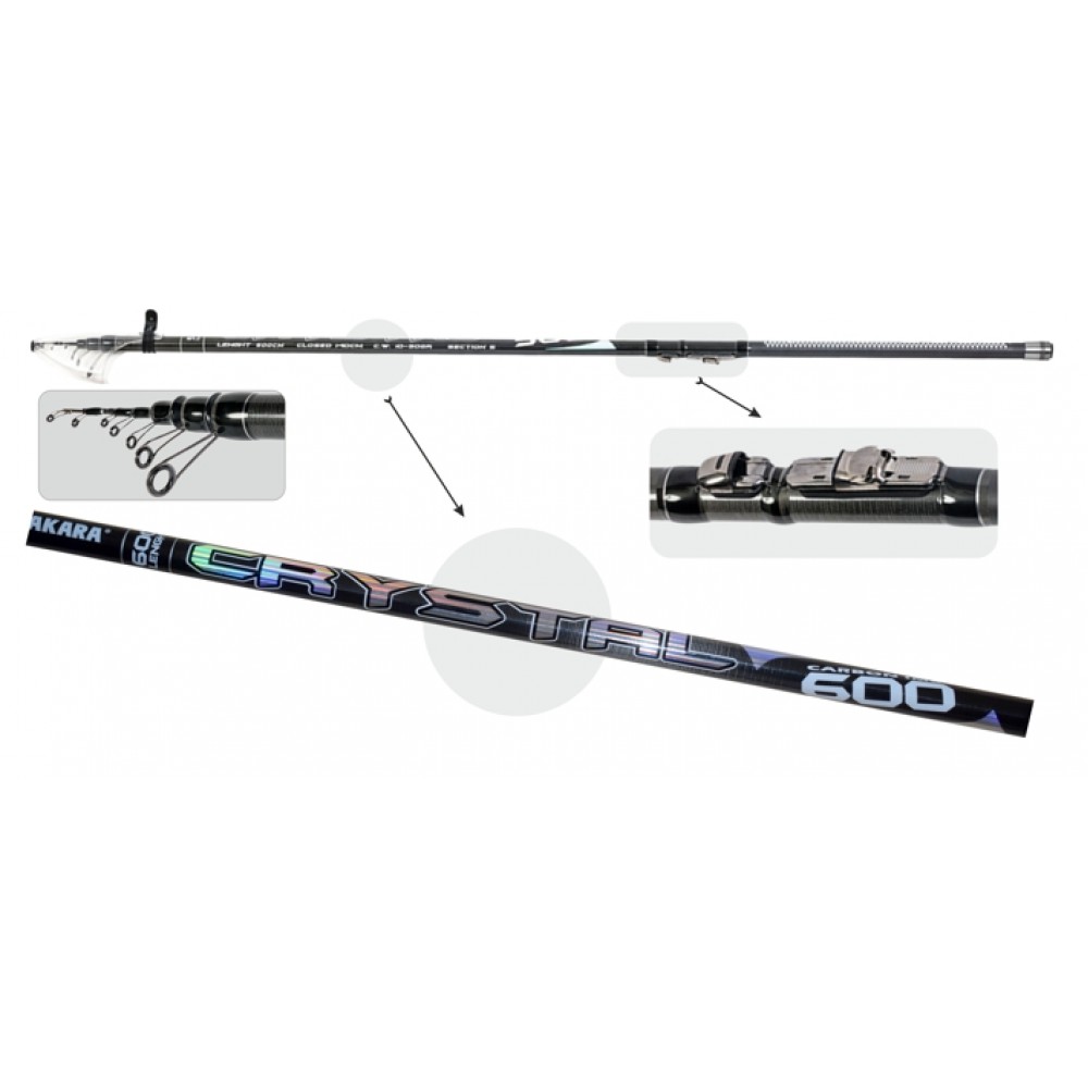 teleskopinė meškerė AKARA «CRYSTAL Bolo IM-8» 4m 10-30g