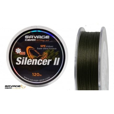 Pintas valas Savage Gear HD8 SilencerII 120m tamsiai žalias