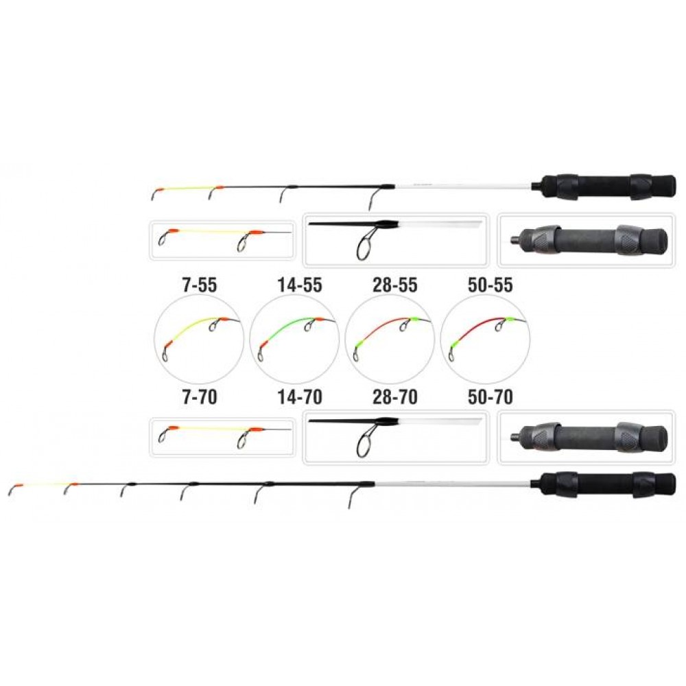 žieminis spiningėlis akara ice jig profi 55+14cm 15-28g