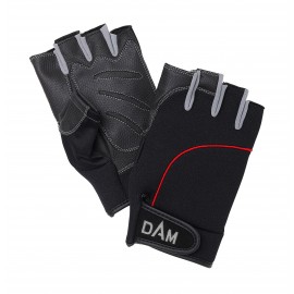DAM Neo tec half finger black pirštinės
