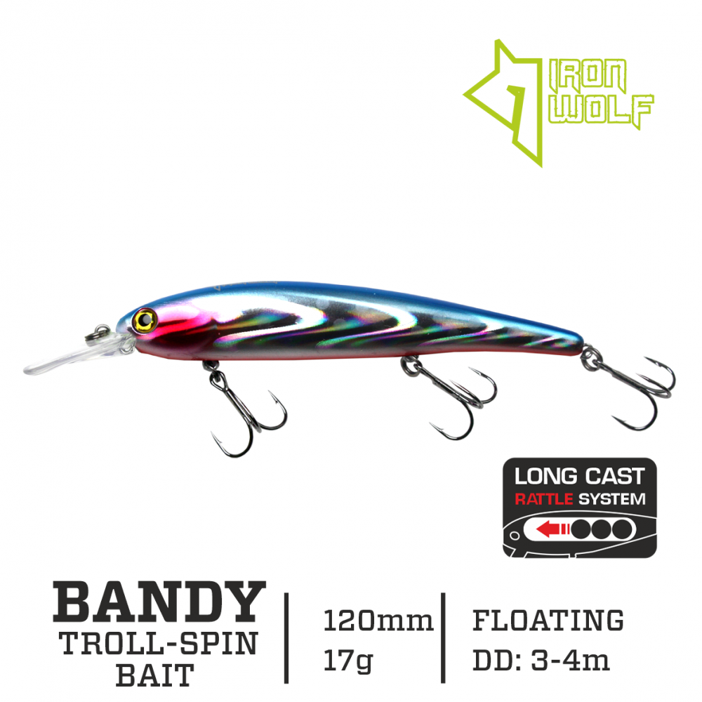 Vobleris Iron Wolf „BANDY”.,F.,112mm.,3,0-4,0m 17g