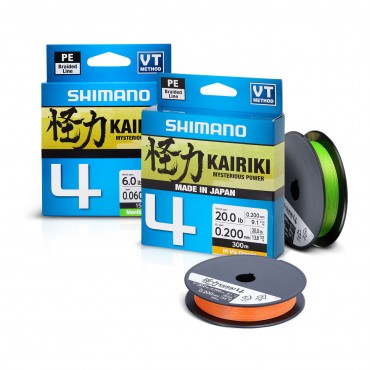 pintas valas Shimano Kairiki 4 PE 300m multicolor