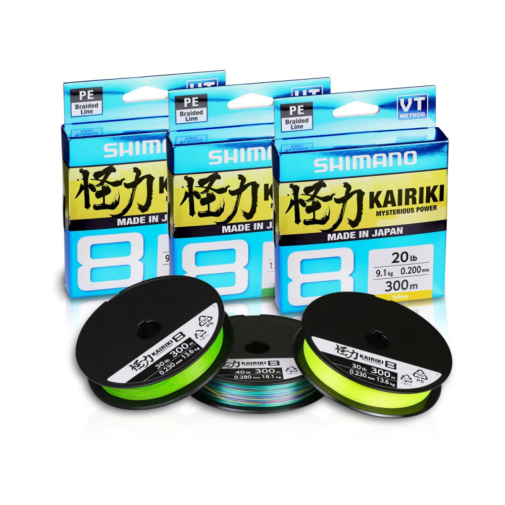 Pintas valas Shimano Kairiki 8 PE 300m multicolor Pintas valas Shimano Kairiki 8 PE 300m multicolor