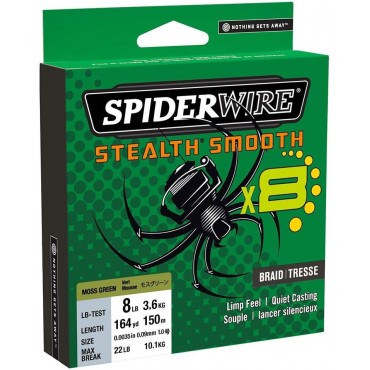 Pintas valas Spider Wire Stealth Smooth x8 150m tamsiai žalias